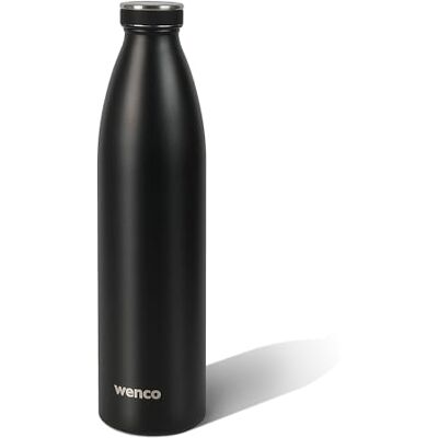 wenco Vattenflaska i rostfritt stål, svart – 1 000 ml – perfekt för barn, BPA-fri, läckagesäker, lämplig för kolsyra – liten termosflaska för bubblor, sport, skola, fitness wenco Vattenflaska i rostfritt stål, svart – 1 000 ml – perfekt för barn, BPA-fri, läckagesäker, lämplig för kolsyra – liten termosflaska för bubblor, sport, skola, fitness