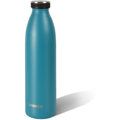 wenco Termosflaska i rostfritt stål, carribean blue – 750 ml – perfekt för barn, BPA-fri, läckagesäker, lämplig för kolsyra – liten termosflaska för bubblor, sport, skola, fitness wenco Termosflaska i rostfritt stål, carribean blue – 750 ml – perfekt för barn, BPA-fri, läckagesäker, lämplig för kolsyra – liten termosflaska för bubblor, sport, skola, fitness