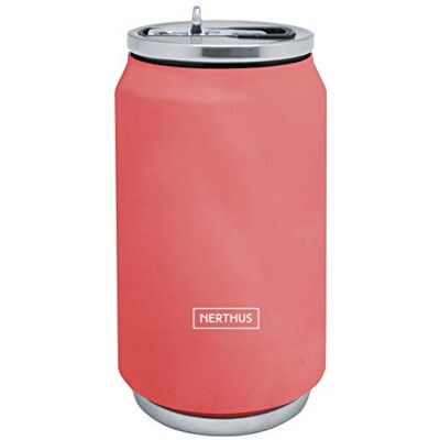 NERTHUS FIH 785 isotermisk burk dubbelväggig 330 ml korall i rostfritt stål idealisk för läsk öl och strand NERTHUS FIH 785 isotermisk burk dubbelväggig 330 ml korall i rostfritt stål idealisk för läsk öl och strand