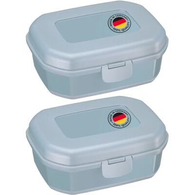 Westmark 2X Brödlåda/Mellanmålslåda, Med Klämma, Höjd Ca 7.4 cm, Plast, Maxi, Blå, 235222Eb Westmark 2X Brödlåda/Mellanmålslåda, Med Klämma, Höjd Ca 7.4 cm, Plast, Maxi, Blå, 235222Eb