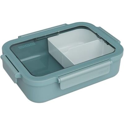Sigg Lunchlåda Nimo L Morning Blue – brödlåda – fjäderlätt matlåda – 2-i-1 – BPA-fri – blå – 1 l Sigg Lunchlåda Nimo L Morning Blue – brödlåda – fjäderlätt matlåda – 2-i-1 – BPA-fri – blå – 1 l