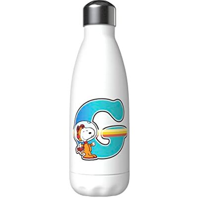 CYP Snoopy rostfri vattenflaska, hermetisk stängning, med flerfärgad bokstav G-design, 550 ml, vit färg, officiell produkt ( Brands) CYP Snoopy rostfri vattenflaska, hermetisk stängning, med flerfärgad bokstav G-design, 550 ml, vit färg, officiell produkt ( Brands)