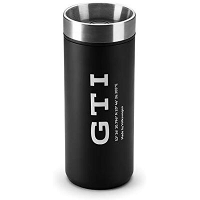 Volkswagen 5HV069604 GTI termo/isolerande bägare, rostfritt stål, 400 ml, svart, 185 mm Volkswagen 5HV069604 GTI termo/isolerande bägare, rostfritt stål, 400 ml, svart, 185 mm