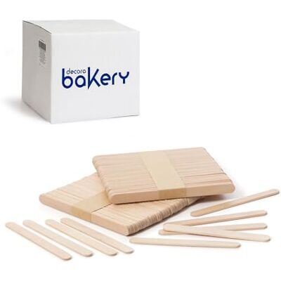 Decora , 9280114 5000-pack, björkträ, lämplig för kontakt med mat, för tillverkning av glass, kakor eller kakor på spett, storlek 10 x h 93 mm Decora , 9280114 5000-pack, björkträ, lämplig för kontakt med mat, för tillverkning av glass, kakor eller kakor på spett, storlek 10 x h 93 mm