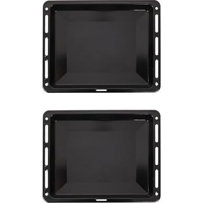ICQN 460 x 370 x 30 mm bakplåtsset, lämplig för Bosch Neff Constructa, 2 emaljerade fettstekpannor för ugn, reptålig och rosfri, 46 x 37 cm ICQN 460 x 370 x 30 mm bakplåtsset, lämplig för Bosch Neff Constructa, 2 emaljerade fettstekpannor för ugn, reptålig och rosfri, 46 x 37 cm