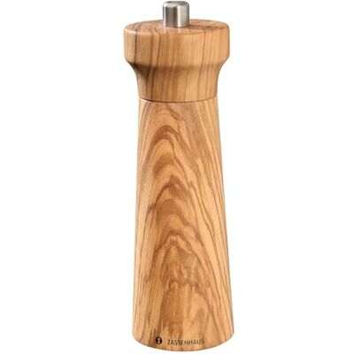 Zassenhaus Pepparkvarn WESTERLAND Olivträ med steglöst justerbar högpresterande keramisk kvarn Kryddkvarn för peppar 18 cm, Ø 5,4 cm Zassenhaus Pepparkvarn WESTERLAND Olivträ med steglöst justerbar högpresterande keramisk kvarn Kryddkvarn för peppar 18 cm, Ø 5,4 cm