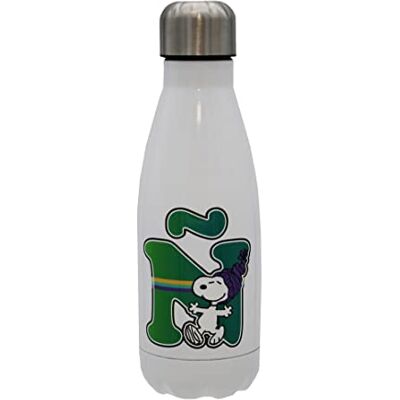 CYP Snoopy rostfri vattenflaska, hermetisk stängning, med flerfärgad bokstav Ñ-design, 550 ml, vit färg, officiell produkt ( Brands) CYP Snoopy rostfri vattenflaska, hermetisk stängning, med flerfärgad bokstav Ñ-design, 550 ml, vit färg, officiell produkt ( Brands)