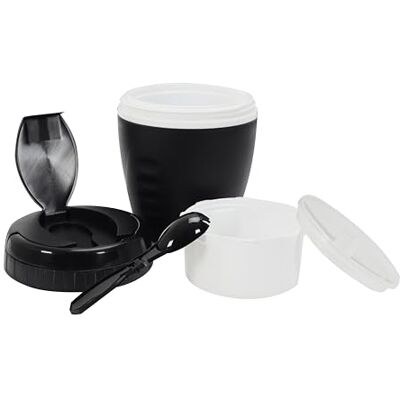 COOK CONCEPT Take Away ka1463 lunchpaket kall/varm + sked plast violett/turkos/grön/grå 14 x 14 x 17,3 cm COOK CONCEPT Take Away ka1463 lunchpaket kall/varm + sked plast violett/turkos/grön/grå 14 x 14 x 17,3 cm