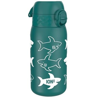 Ion8 Vattenflaska Termos Stål, 320 ml/11 oz, Läcksäker, Lätt att Öppna, Säkert Lås, Diskmaskinssäker, Bärhandtag, Hygieniskt Lock, Drickflaska Metall, Hållbar, Rostfritt Stål, Hajar Ion8 Vattenflaska Termos Stål, 320 ml/11 oz, Läcksäker, Lätt att Öppna, Säkert Lås, Diskmaskinssäker, Bärhandtag, Hygieniskt Lock, Drickflaska Metall, Hållbar, Rostfritt Stål, Hajar