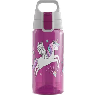 Sigg – vattenflaska för barn – vattenflaska för barn – Viva One Unicorn Fly – lämplig för kolsyrade drycker – läckagesäker – diskmaskinssäker – BPA-fri – sport – rosa – 0,5 l Sigg – vattenflaska för barn – vattenflaska för barn – Viva One Unicorn Fly – lämplig för kolsyrade drycker – läckagesäker – diskmaskinssäker – BPA-fri – sport – rosa – 0,5 l