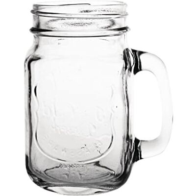 Olympia Mason burk med handtag 450 ml med nya användbara funktioner för bättre upplevelse Olympia Mason burk med handtag 450 ml med nya användbara funktioner för bättre upplevelse