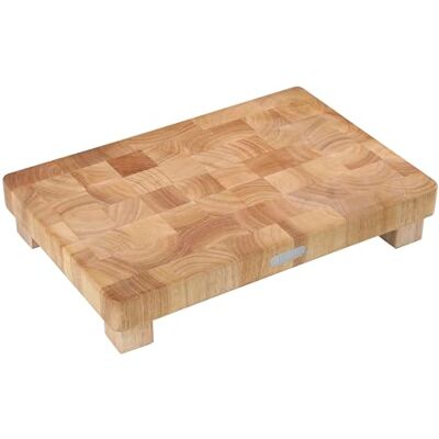 Zassenhaus Hackblock gummiträd, pannband, skärbräda med halkfria fötter, 45 x 30 x 8,5 cm Zassenhaus Hackblock gummiträd, pannband, skärbräda med halkfria fötter, 45 x 30 x 8,5 cm