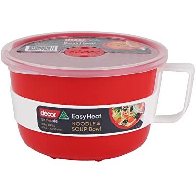 Décor Microsafe Soppa nudel havreskål 1,15 L BPA-fri mikrovågsugnsbehållare ångutlösningsventil Diskmaskinssäker Décor Microsafe Soppa nudel havreskål 1,15 L BPA-fri mikrovågsugnsbehållare ångutlösningsventil Diskmaskinssäker