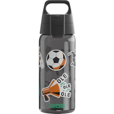 Sigg Tritan Renew vattenflaska för barn – Total Color ONE Kids OLE – lämplig för kolsyrade drycker – diskmaskinssäker – läckagesäker – BPA-fri – sport och skola – grå – 0,5 l Sigg Tritan Renew vattenflaska för barn – Total Color ONE Kids OLE – lämplig för kolsyrade drycker – diskmaskinssäker – läckagesäker – BPA-fri – sport och skola – grå – 0,5 l