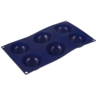 IBILI Blåbär bakform med 6 halvsfär koppar silikon, blå, 30 x 18 x 3 cm IBILI Blåbär bakform med 6 halvsfär koppar silikon, blå, 30 x 18 x 3 cm