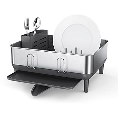 simplehuman diskställ i stål, rostfritt stål, grå, kompakt simplehuman diskställ i stål, rostfritt stål, grå, kompakt