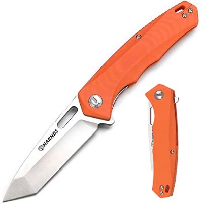 Harnds Pollux Hopfällbar kniv, Aus-8, Blad av japanskt stål, Handtag G10, 3 färgalternativ, 2 positioner clip, 123g CK6119 (Orange) Harnds Pollux Hopfällbar kniv, Aus-8, Blad av japanskt stål, Handtag G10, 3 färgalternativ, 2 positioner clip, 123g CK6119 (Orange)