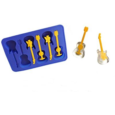 Winkee Rocks – Rockin' gitarr isbitsform Iskubsbehållare i gitarrform med handtag Multi Ice Cube Form Gitarr Style Isbitsform silikon Present till jul, födelsedag Winkee Rocks – Rockin' gitarr isbitsform Iskubsbehållare i gitarrform med handtag Multi Ice Cube Form Gitarr Style Isbitsform silikon Present till jul, födelsedag