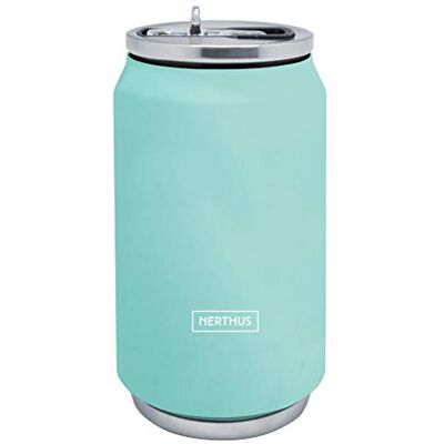 NERTHUS FIH 786 isotermisk burk dubbelväggig 330 ml turkos i rostfritt stål idealisk för läsk öl och strand NERTHUS FIH 786 isotermisk burk dubbelväggig 330 ml turkos i rostfritt stål idealisk för läsk öl och strand