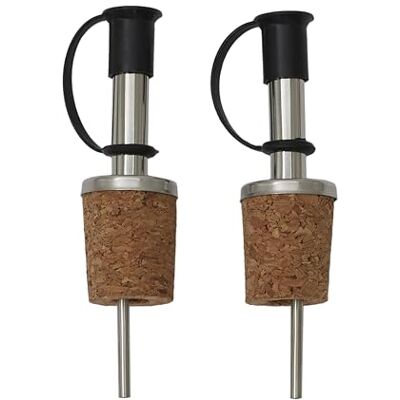 COOK CONCEPT Saveur et Dégustation ka1313 kork utlopp – 2 st rostfritt stål + ligg + PP silver svart 2, 40 x 9, 50 cm 2 enhet (S) COOK CONCEPT Saveur et Dégustation ka1313 kork utlopp – 2 st rostfritt stål + ligg + PP silver svart 2, 40 x 9, 50 cm 2 enhet (S)