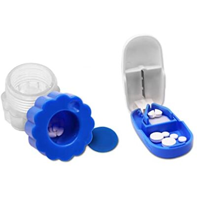 KMINA Manuell Tablettkross och Tablettdelare, Pillerkross och Pillerdelare Mortel för Tabletter, Piller och Mediciner, Rostfritt Stål, Behållare med Lock, Bärbar, Professionell, Daglig Användning KMINA Manuell Tablettkross och Tablettdelare, Pillerkross och Pillerdelare Mortel för Tabletter, Piller och Mediciner, Rostfritt Stål, Behållare med Lock, Bärbar, Professionell, Daglig Användning