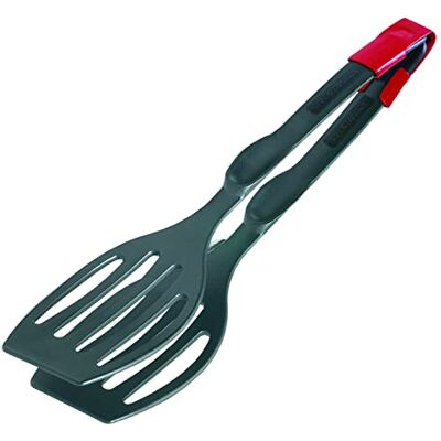 Westmark dubbla stekpannevändare/serveringstång, Tål värme upp till 270°C, Längd: 28,9 cm, Plast, Duetto Flonal Plus, Svart, 21002275 Westmark dubbla stekpannevändare/serveringstång, Tål värme upp till 270°C, Längd: 28,9 cm, Plast, Duetto Flonal Plus, Svart, 21002275