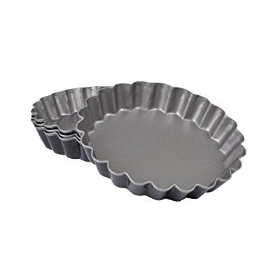 Homéa Kap Delices 6 moul261 bakform tartlets x 4 Cannelés metall grå 12 x 12 x 2,1 cm Homéa Kap Delices 6 moul261 bakform tartlets x 4 Cannelés metall grå 12 x 12 x 2,1 cm