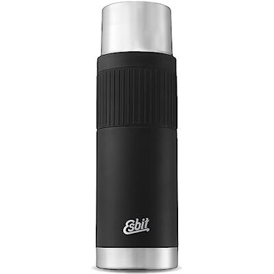 Esbit 410127 skulptor vakuumflaskor, aluminium, 1 liter, svart med manschett Esbit 410127 skulptor vakuumflaskor, aluminium, 1 liter, svart med manschett
