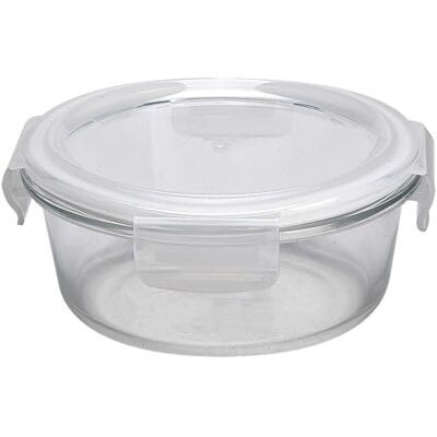 Garcia de Pou 6 stycken runda behållare med lock 620 ml Ø 15 x 6/7 cm transparent glas Garcia de Pou 6 stycken runda behållare med lock 620 ml Ø 15 x 6/7 cm transparent glas