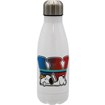 CYP Snoopy rostfri vattenflaska, hermetisk stängning, med flerfärgad bokstav W-design, 550 ml, vit färg, officiell produkt ( Brands) CYP Snoopy rostfri vattenflaska, hermetisk stängning, med flerfärgad bokstav W-design, 550 ml, vit färg, officiell produkt ( Brands)