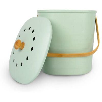 Birambeau kökskomposthink robust och elegant lätt att underhålla tillverkat av bambufiber luktfri kolfilter 6 L grön Birambeau kökskomposthink robust och elegant lätt att underhålla tillverkat av bambufiber luktfri kolfilter 6 L grön