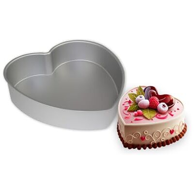 Avilia Hjärtformad anodiserad aluminiumpanna 35 x 7,5 cm slitstark och non-stick yta perfekt för att göra tårtor och kakor perfekt för alla tillfällen är lätt att rengöra och använda Avilia Hjärtformad anodiserad aluminiumpanna 35 x 7,5 cm slitstark och non-stick yta perfekt för att göra tårtor och kakor perfekt för alla tillfällen är lätt att rengöra och använda