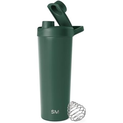Simple Modern Shaker-flaska i rostfritt stål med boll 24 oz metallisolerad kopp för proteinblandningar, shakes och före träning rallysamling 710 ml Skog Simple Modern Shaker-flaska i rostfritt stål med boll 24 oz metallisolerad kopp för proteinblandningar, shakes och före träning rallysamling 710 ml Skog