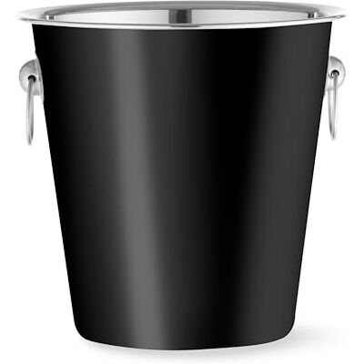 HENDI Champagnekylare BarUp med handtag – ishink för flaskor, kylflänskylare för vinkylare, 3,3 l ø220 x (H) 206 mm rostfritt stål (svart) HENDI Champagnekylare BarUp med handtag – ishink för flaskor, kylflänskylare för vinkylare, 3,3 l ø220 x (H) 206 mm rostfritt stål (svart)