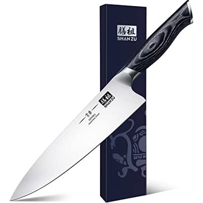 SHAN ZU Kockkniv 20cm Japansk Kökskniv Professionell SHAN ZU Kockkniv 20cm Japansk Kökskniv Professionell