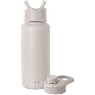 Simple Modern Enkel modern vattenflaska med sugrör och tugglock Isolerad termos i rostfritt stål för sportgym Summit Collection 950 ml Mandelbjörk Simple Modern Enkel modern vattenflaska med sugrör och tugglock Isolerad termos i rostfritt stål för sportgym Summit Collection 950 ml Mandelbjörk