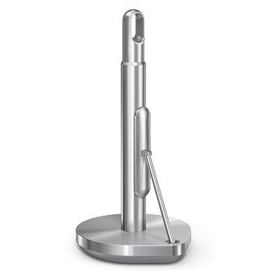 simplehuman Spänningsarm kök rullhållare, fristående, lätt ett ark slitage, kraftig viktad bas (passar köksrullar som mäter 23–28 cm), borstat rostfritt stål, KT1203 simplehuman Spänningsarm kök rullhållare, fristående, lätt ett ark slitage, kraftig viktad bas (passar köksrullar som mäter 23–28 cm), borstat rostfritt stål, KT1203
