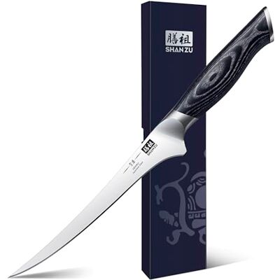 SHAN ZU Filékniv 18cm Japansk Kökkniv Urbeningskniv SHAN ZU Filékniv 18cm Japansk Kökkniv Urbeningskniv