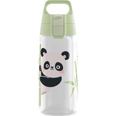 Sigg Vattenflaska för barn – Viva One Panda – lämplig för kolsyrade drycker – läckagesäker – diskmaskinssäker – BPA-fri – sport och skola – transparent – 0,5 l Sigg Vattenflaska för barn – Viva One Panda – lämplig för kolsyrade drycker – läckagesäker – diskmaskinssäker – BPA-fri – sport och skola – transparent – 0,5 l