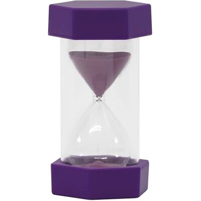 TimeTEX sandklocka, 12 cm hög, 6,5 cm diameter, 20 minuter, X-stor, lila TimeTEX sandklocka, 12 cm hög, 6,5 cm diameter, 20 minuter, X-stor, lila