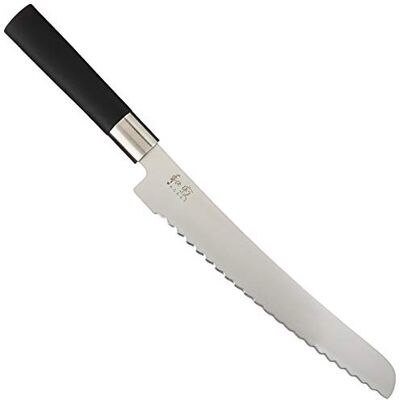 KAI Wasabi Svart brödkniv 23,0 cm bladlängd – rostfritt 6A/1K6 polerat rostfritt stål 58 (±1) HRC – svart polypropen handtag – tandad kniv – Tillverkad i Japan KAI Wasabi Svart brödkniv 23,0 cm bladlängd – rostfritt 6A/1K6 polerat rostfritt stål 58 (±1) HRC – svart polypropen handtag – tandad kniv – Tillverkad i Japan