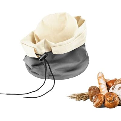 Westmark Brödpåse Med Värmedyna, Tygbrödkorg För Bröd, Frallor, Ägg, Modern Brödförvaring Av Bomull, Antracit/Beige, Ø 20 X 23 Cm Westmark Brödpåse Med Värmedyna, Tygbrödkorg För Bröd, Frallor, Ägg, Modern Brödförvaring Av Bomull, Antracit/Beige, Ø 20 X 23 Cm