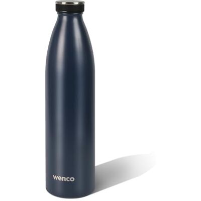 wenco Vattenflaska i rostfritt stål marinblå – 1 000 ml – perfekt för barn, BPA-fri, läckagesäker, lämplig för kolsyra – liten termosflaska för bubblor, sport, skola, fitness wenco Vattenflaska i rostfritt stål marinblå – 1 000 ml – perfekt för barn, BPA-fri, läckagesäker, lämplig för kolsyra – liten termosflaska för bubblor, sport, skola, fitness