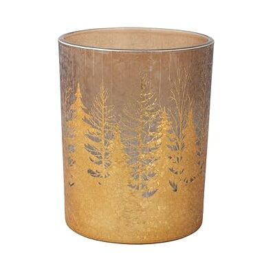 Cosy & Trendy Cosy Home Set med 6 Cracke Trees guldfärgade glasljusstakar, 10x10xh12,5 cm Cosy & Trendy Cosy Home Set med 6 Cracke Trees guldfärgade glasljusstakar, 10x10xh12,5 cm