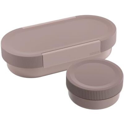 Sigg Lunchbox Set Lumo L Dusk – brödlåda med extra burk – fjäderlätt matlåda – 2-i-1 – BPA-fri – rosa – 1 l Sigg Lunchbox Set Lumo L Dusk – brödlåda med extra burk – fjäderlätt matlåda – 2-i-1 – BPA-fri – rosa – 1 l