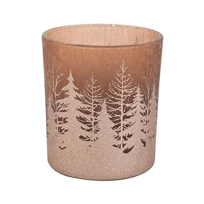 Cosy & Trendy Cosy Home Set med 6 Cracke Trees Gammalrosa Glasljusstakar 9X9Xh10 Cm Cosy & Trendy Cosy Home Set med 6 Cracke Trees Gammalrosa Glasljusstakar 9X9Xh10 Cm