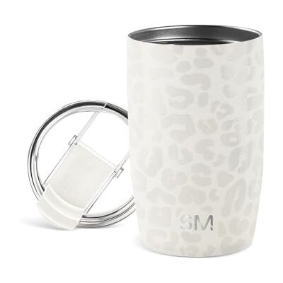 Simple Modern resemugg med klart lock Återanvändbar isolerad termos i rostfritt stål kallbryggt iskaffe och tekopp Voyager Collection 350 ml (12 oz) Cream Leopard Simple Modern resemugg med klart lock Återanvändbar isolerad termos i rostfritt stål kallbryggt iskaffe och tekopp Voyager Collection 350 ml (12 oz) Cream Leopard