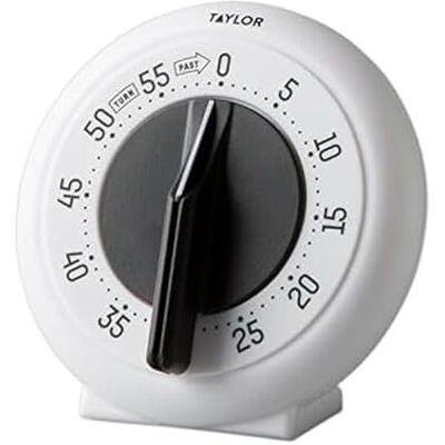 Taylor Precision Products 5831N mekanisk lång ringtimer, vit Taylor Precision Products 5831N mekanisk lång ringtimer, vit