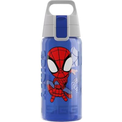 Sigg Vattenflaska för barn – Viva One Marvel – Spidey – lämplig för kolsyrade drycker – läckagesäker – diskmaskinssäker – BPA-fri – sport och skola – blå – 0,5 l Sigg Vattenflaska för barn – Viva One Marvel – Spidey – lämplig för kolsyrade drycker – läckagesäker – diskmaskinssäker – BPA-fri – sport och skola – blå – 0,5 l
