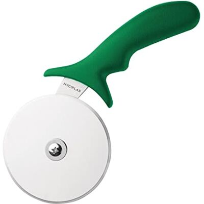 Hygiplas Vogue pizzahjul grön 4 tum rostfritt stål skärhandtag kommersiellt kök Hygiplas Vogue pizzahjul grön 4 tum rostfritt stål skärhandtag kommersiellt kök